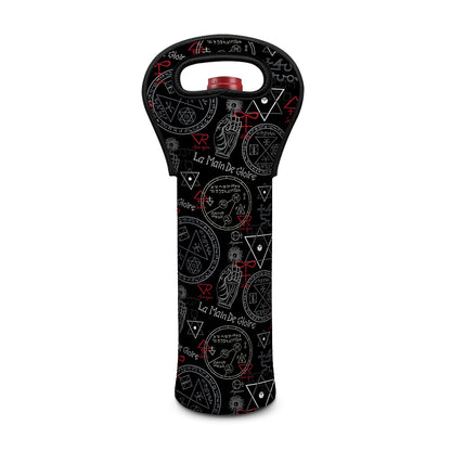 Hand Of Glory Black Magic Witch Print Single Neoprene Wine Tote
