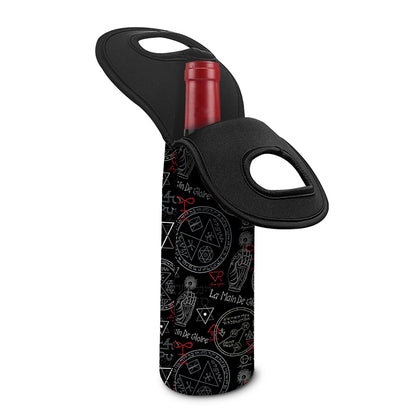 Hand Of Glory Black Magic Witch Print Single Neoprene Wine Tote