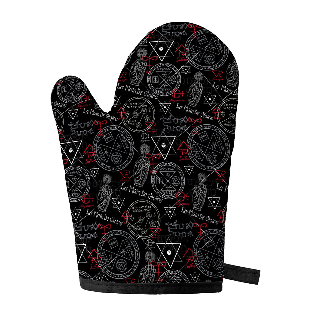 Hand Of Glory Black Magic Witch Print Single Oven Mitt