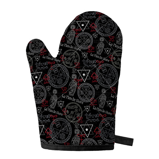 Hand Of Glory Black Magic Witch Print Single Oven Mitt