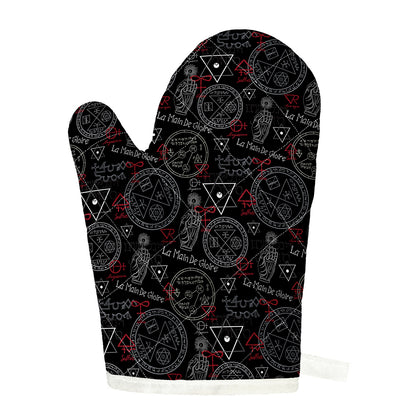 Hand Of Glory Black Magic Witch Print Single Oven Mitt