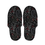 Hand Of Glory Black Magic Witch Print Slippers