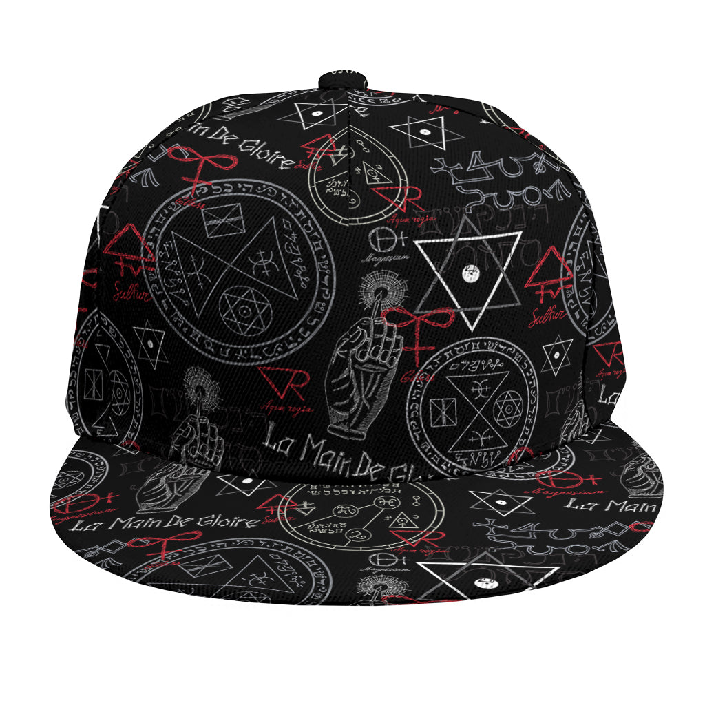 Hand Of Glory Black Magic Witch Print Snapback Cap