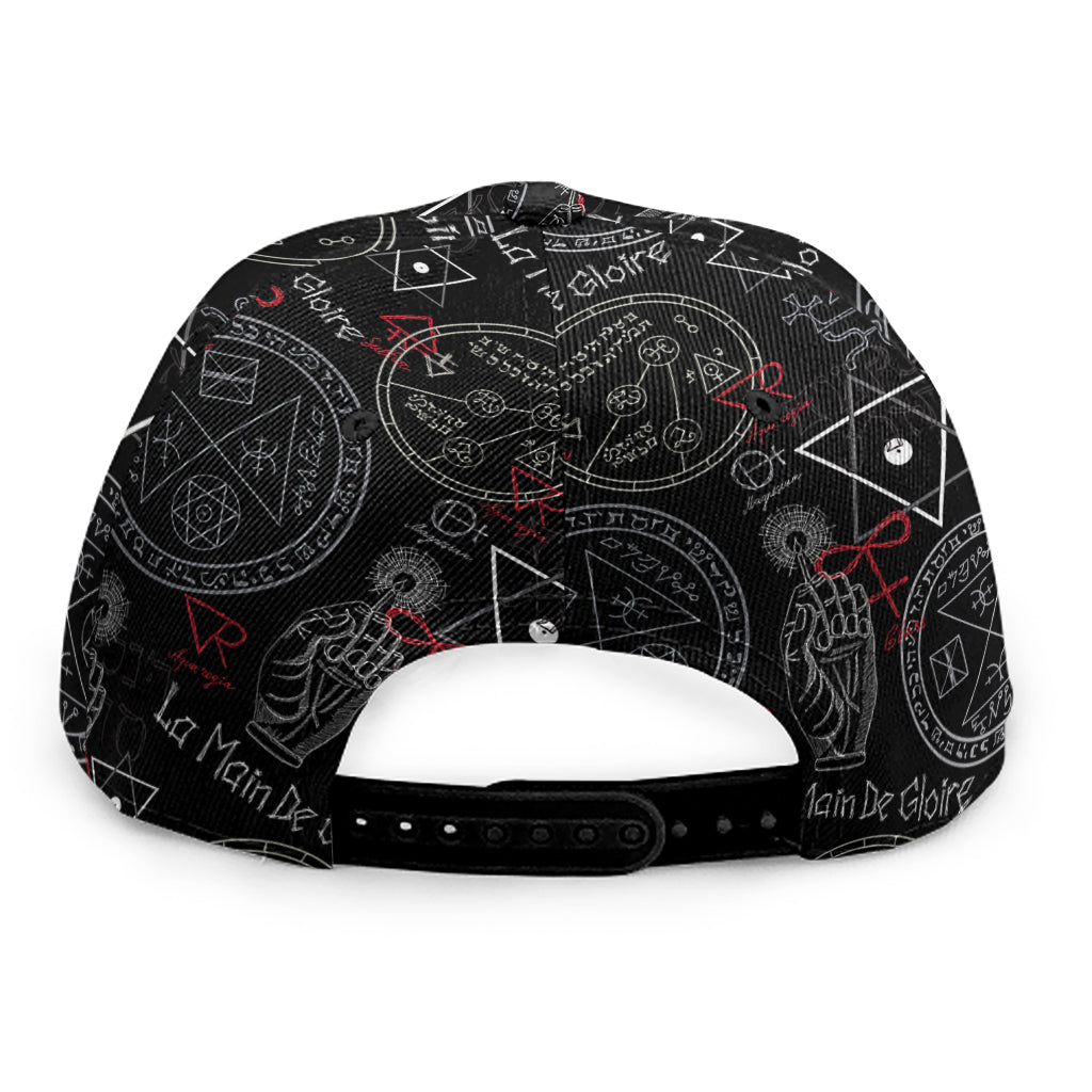 Hand Of Glory Black Magic Witch Print Snapback Cap