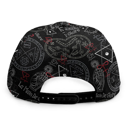 Hand Of Glory Black Magic Witch Print Snapback Cap