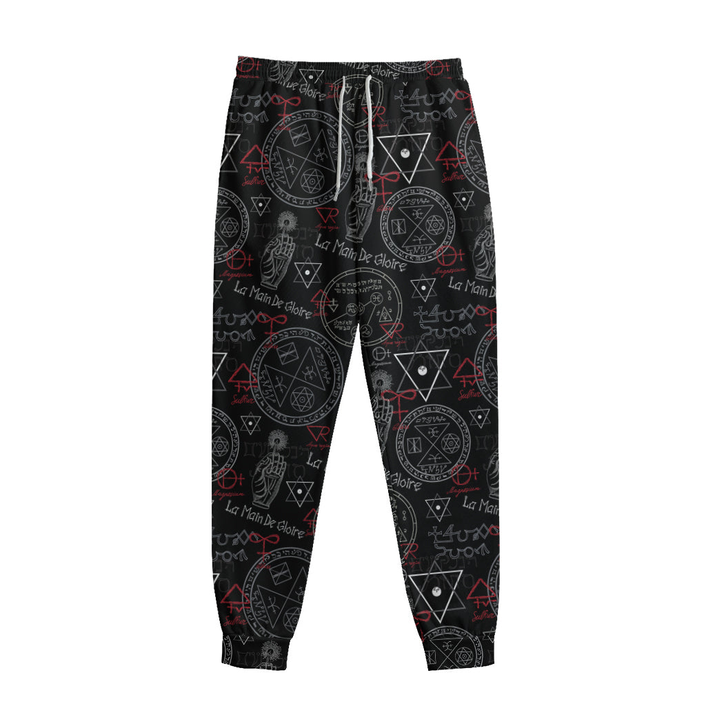 Hand Of Glory Black Magic Witch Print Sweatpants