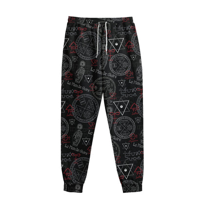 Hand Of Glory Black Magic Witch Print Sweatpants