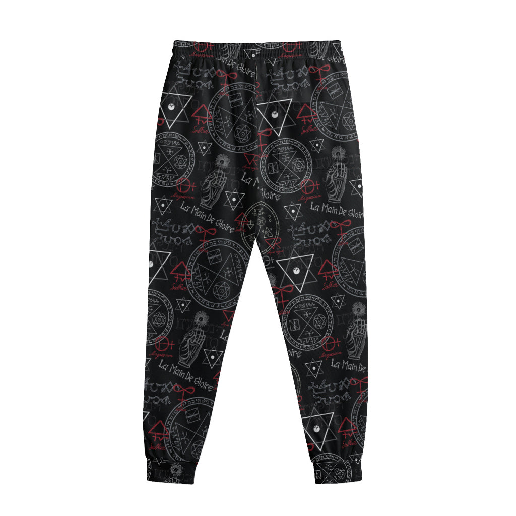 Hand Of Glory Black Magic Witch Print Sweatpants