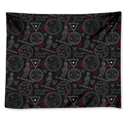 Hand Of Glory Black Magic Witch Print Tapestry