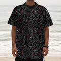 Hand Of Glory Black Magic Witch Print Textured Short Sleeve Shirt