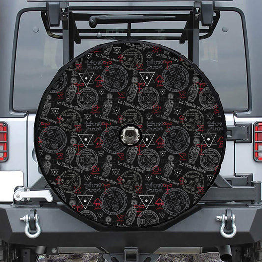 Hand Of Glory Black Magic Witch Print Tire Cover With Camera Hole