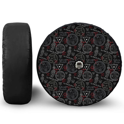 Hand Of Glory Black Magic Witch Print Tire Cover With Camera Hole
