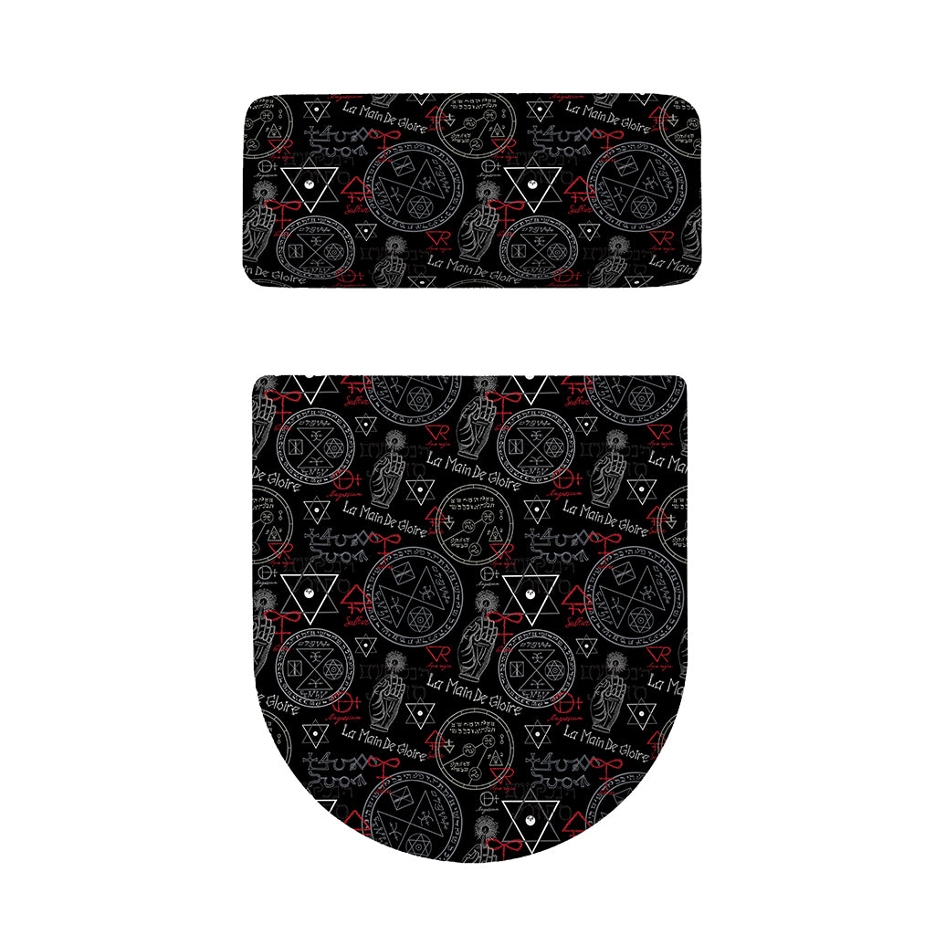 Hand Of Glory Black Magic Witch Print Toilet Lid And Tank Cover Set