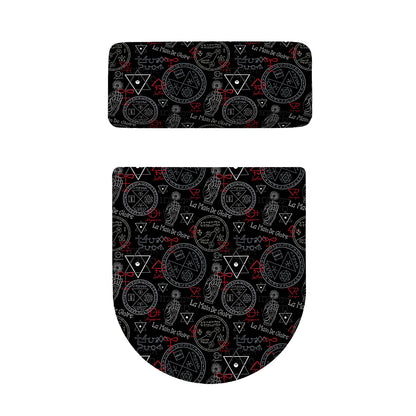 Hand Of Glory Black Magic Witch Print Toilet Lid And Tank Cover Set
