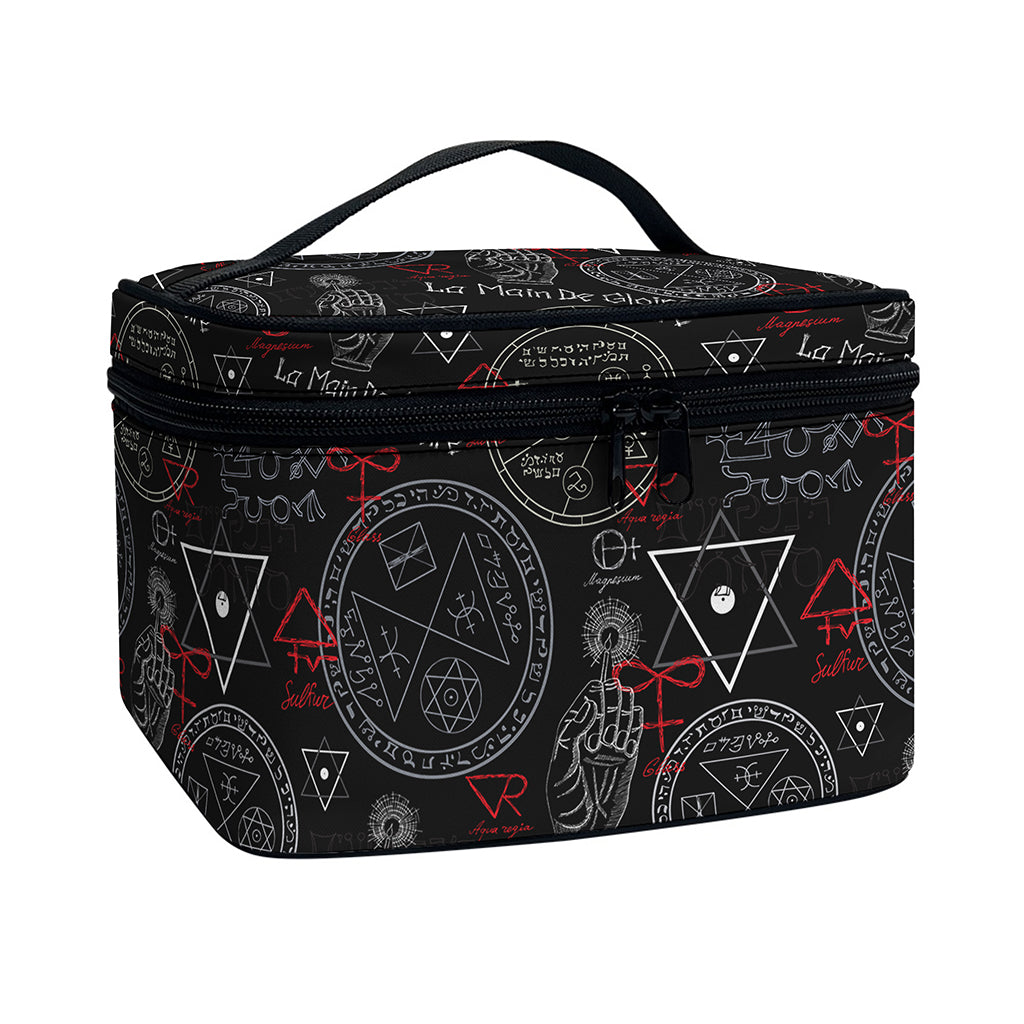 Hand Of Glory Black Magic Witch Print Travel Makeup Bag