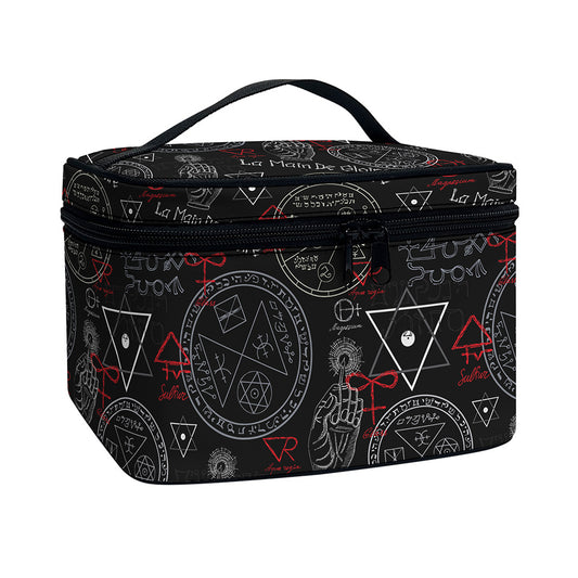 Hand Of Glory Black Magic Witch Print Travel Makeup Bag