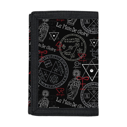 Hand Of Glory Black Magic Witch Print Trifold Wallet