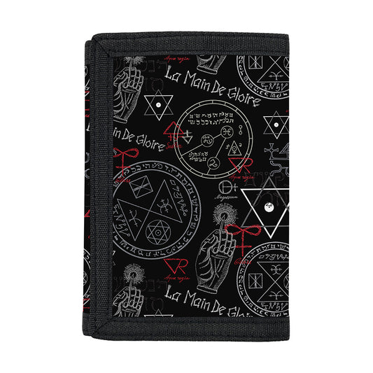 Hand Of Glory Black Magic Witch Print Trifold Wallet