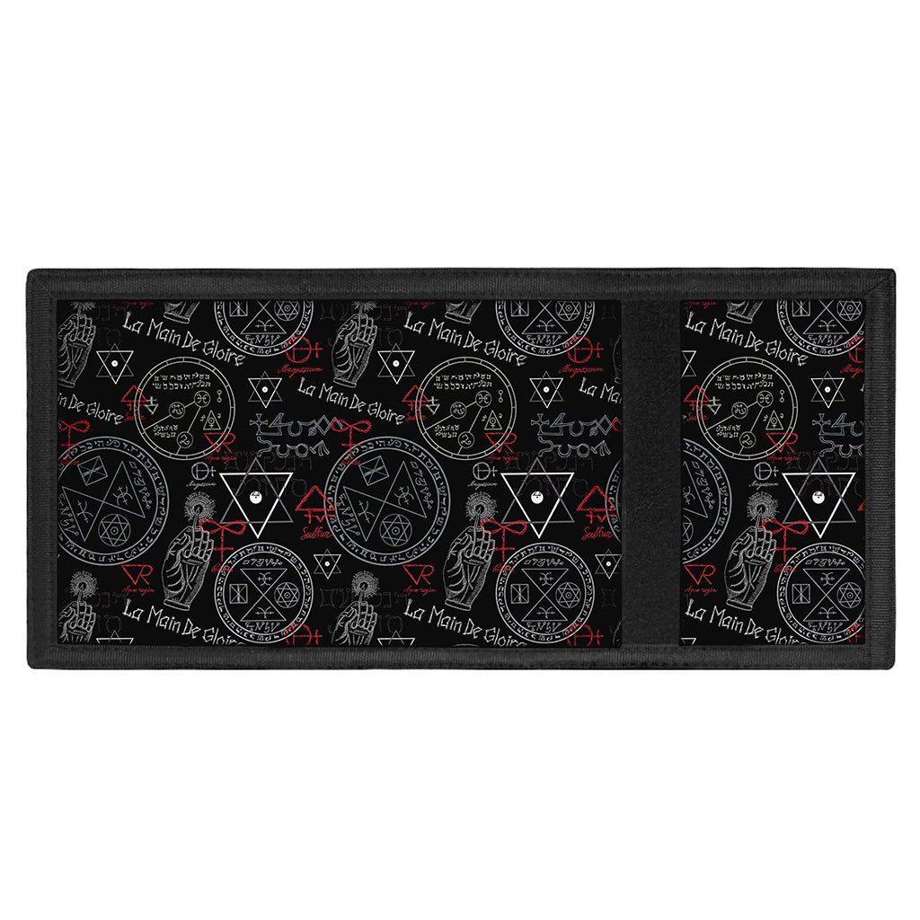 Hand Of Glory Black Magic Witch Print Trifold Wallet