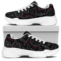 Hand Of Glory Black Magic Witch Print White Chunky Shoes