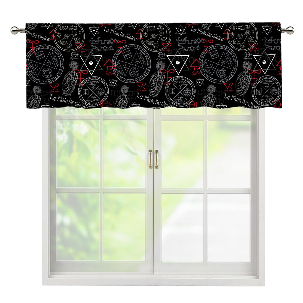 Hand Of Glory Black Magic Witch Print Window Valance