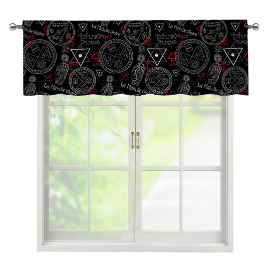 Hand Of Glory Black Magic Witch Print Window Valance