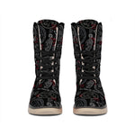 Hand Of Glory Black Magic Witch Print Winter Boots