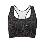 Hand Of Glory Black Magic Witch Print Women's Sports Bra