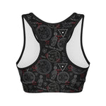 Hand Of Glory Black Magic Witch Print Women's Sports Bra