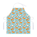 Happy Corgi Pattern Print Adjustable Apron