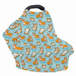 Happy Corgi Pattern Print Baby Seat Cover