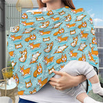 Happy Corgi Pattern Print Baby Seat Cover