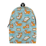 Happy Corgi Pattern Print Backpack