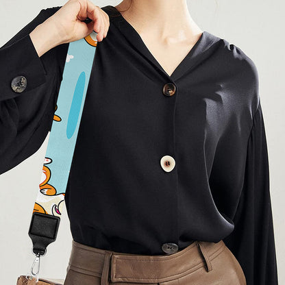 Happy Corgi Pattern Print Bag Strap