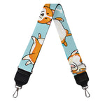Happy Corgi Pattern Print Bag Strap