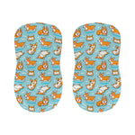 Happy Corgi Pattern Print Bar Stool Covers