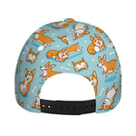 Happy Corgi Pattern Print Baseball Cap