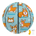 Happy Corgi Pattern Print Basketball