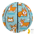 Happy Corgi Pattern Print Basketball