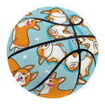Happy Corgi Pattern Print Basketball