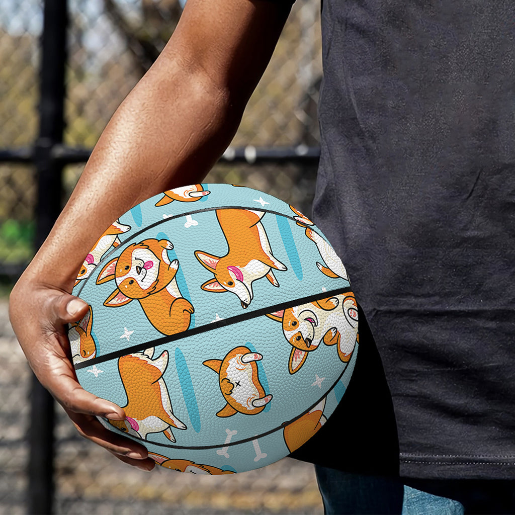Happy Corgi Pattern Print Basketball