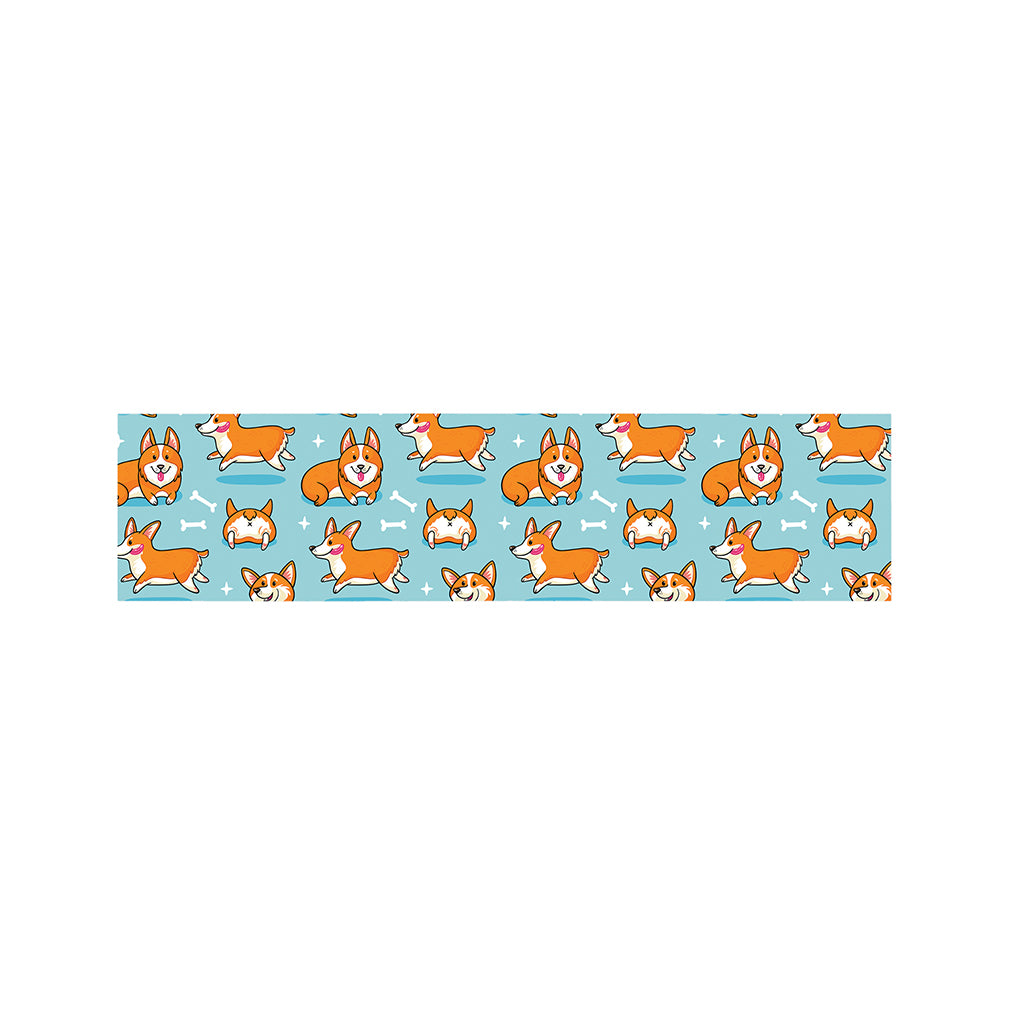 Happy Corgi Pattern Print Bed Runner