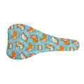 Happy Corgi Pattern Print Bicycle Seat Cover