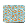 Happy Corgi Pattern Print Bifold Wallet