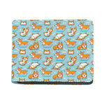 Happy Corgi Pattern Print Bifold Wallet