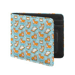 Happy Corgi Pattern Print Bifold Wallet