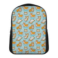 Happy Corgi Pattern Print Casual Backpack