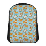 Happy Corgi Pattern Print Casual Backpack