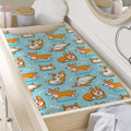 Happy Corgi Pattern Print Changing Pad Cover