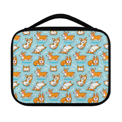 Happy Corgi Pattern Print Classic Bible Case